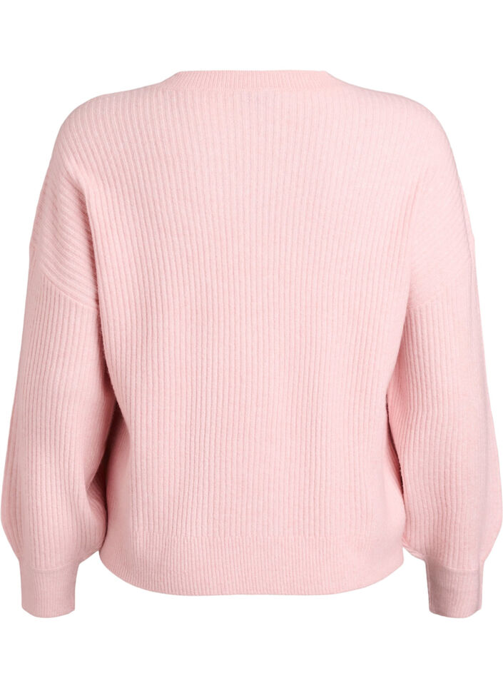 Cardigan en tricot c&ocirc;tel&eacute; avec boutons, Rose, Packshot image number 1