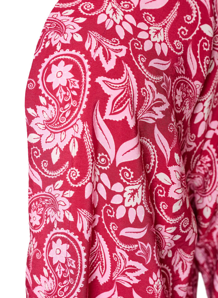 Kimono court en viscose avec manches 3/4, Rose, Packshot image number 2