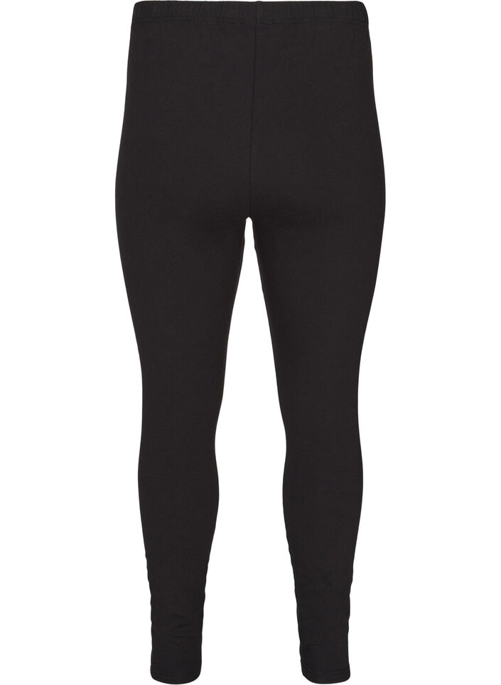 Leggings en coton avec doublure, Noir, Packshot image number 1