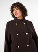 Manteau coupe &eacute;vas&eacute;e avec boutons dor&eacute;s, Marron, Model image number 3