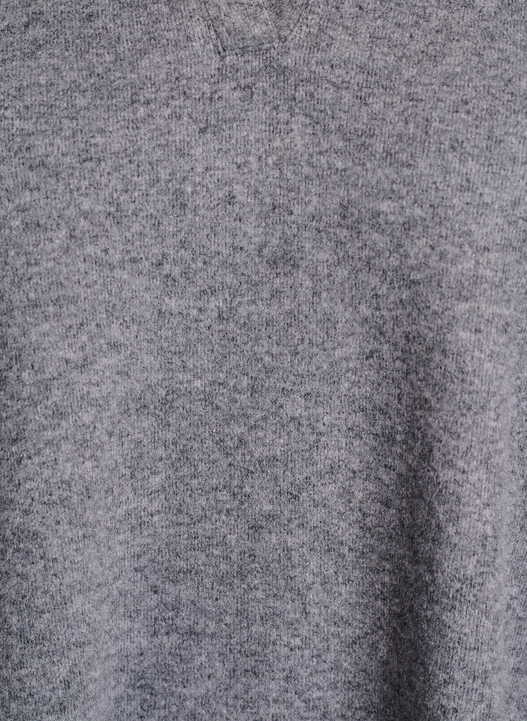 Zizzi Robe mi-longue en jersey avec un col en V, Gris anthracite, Packshot image number 2