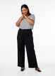 Jean large taille haute, Noir, Model image number 0