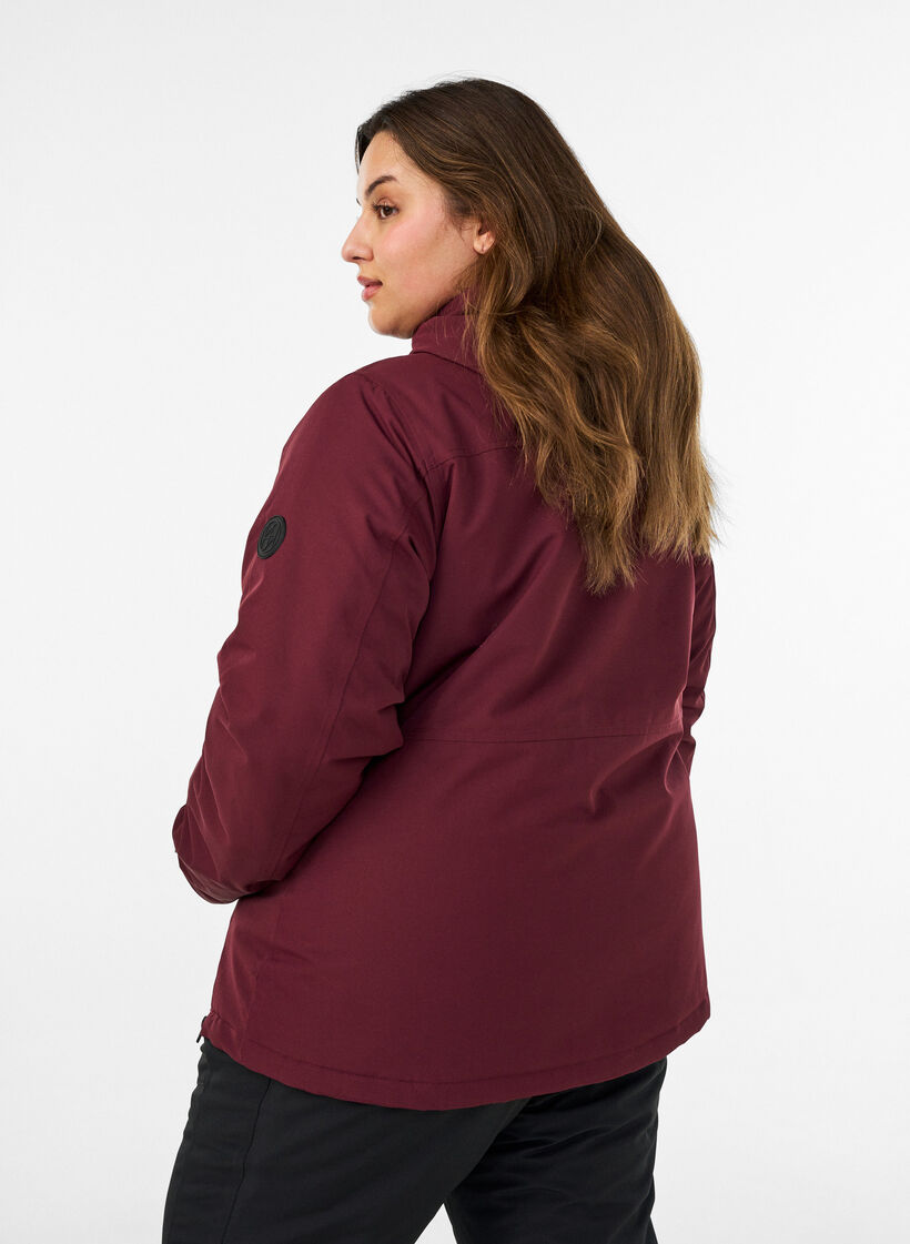 Anorak de ski fonctionnel avec capuche, Bordeaux, Model image number 2