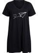 Chemise de nuit en coton biologique et &agrave; col en V, , Packshot image number 0