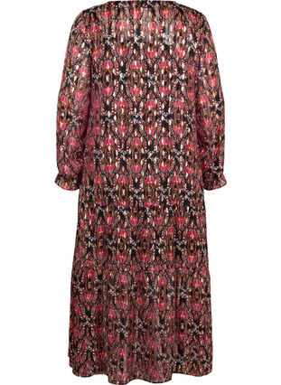 Robe longue imprimée à manches longues, Black Oriental, Packshot image number 1