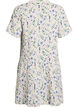 Robe courte &eacute;vas&eacute;e en mousseline de coton, Beige, Packshot image number 1
