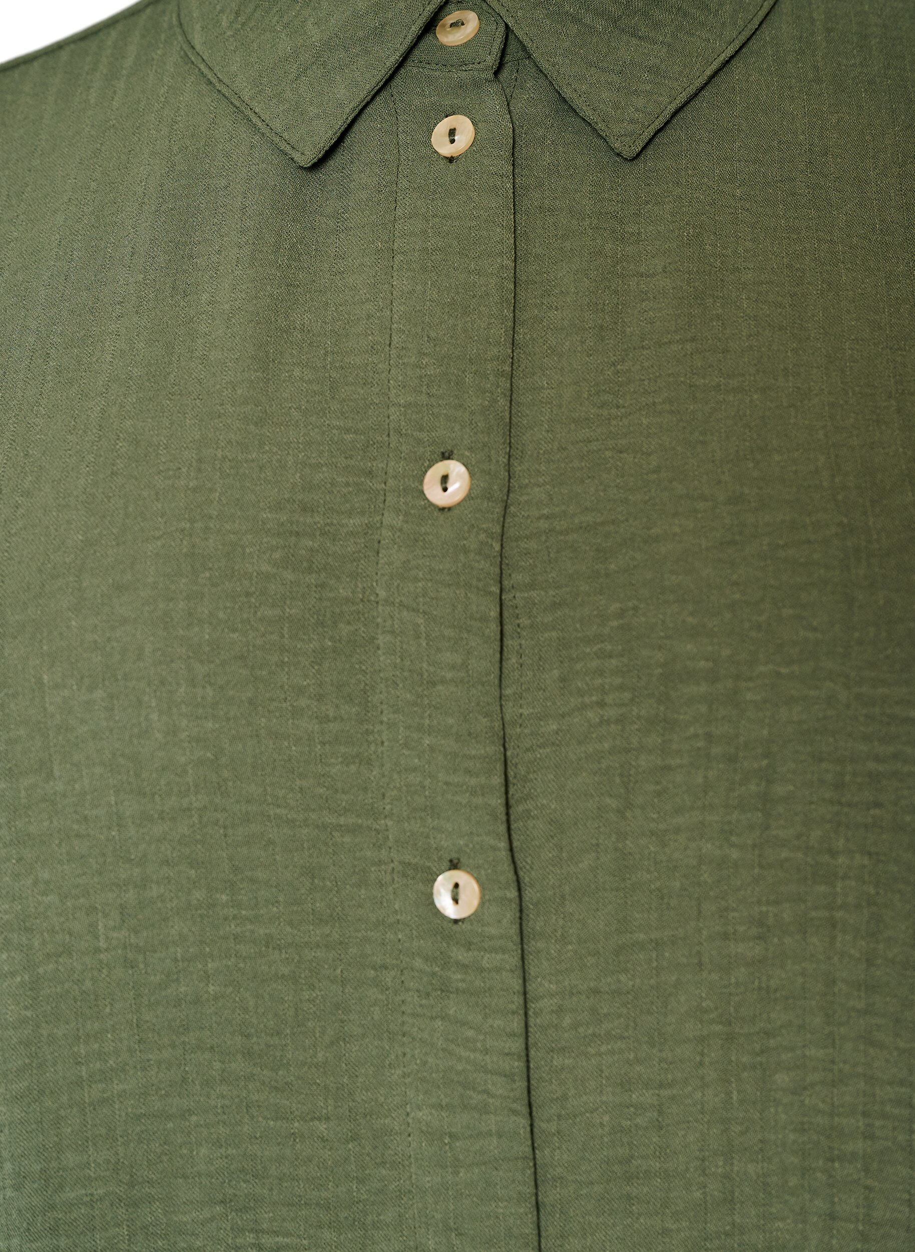 ZizziChemise longue avec une texture l&eacute;g&egrave;re, Vert, Packshot image number 2