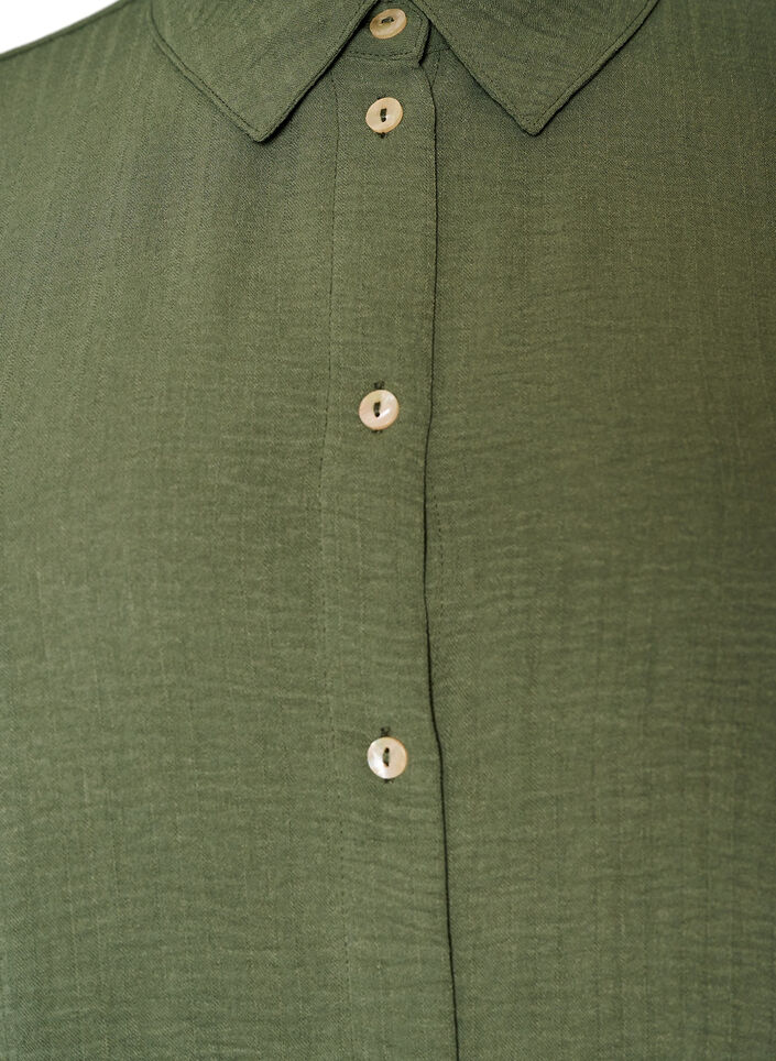 Chemise longue avec une texture l&eacute;g&egrave;re, Vert, Packshot image number 2