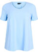 T-shirt basique en coton de couleur unie, Bleu Clair, Packshot image number 0