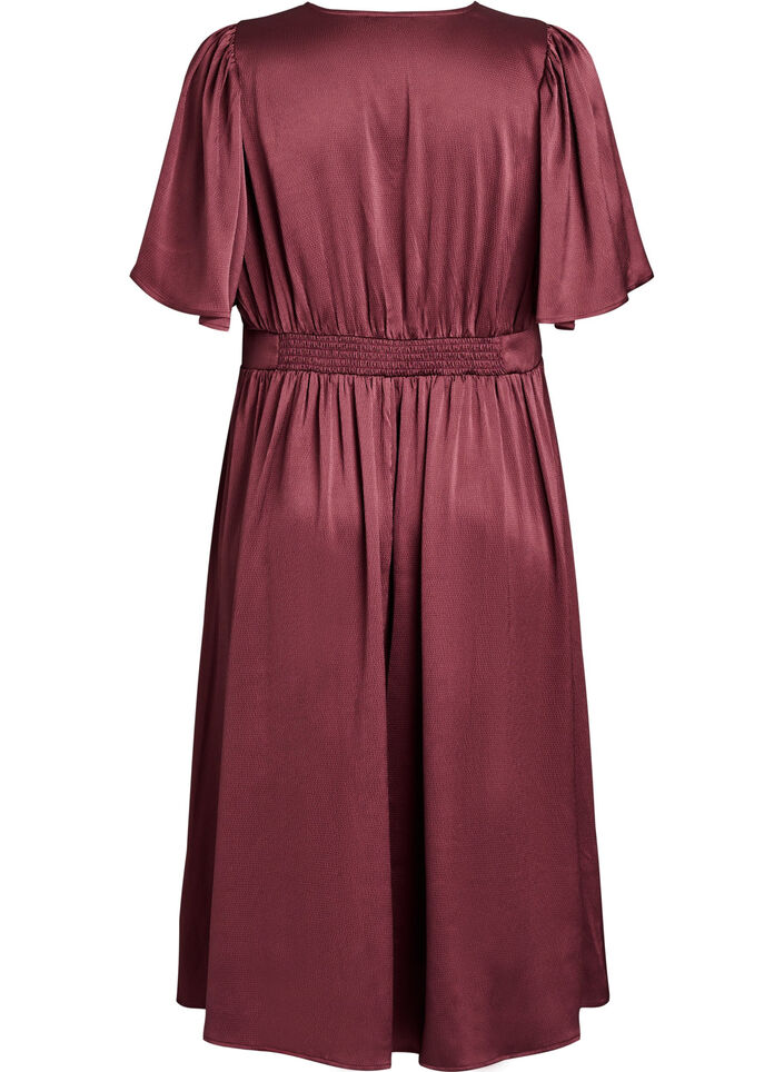 Robe de soir&eacute;e mi-longue &agrave; taille empire, Bordeaux fonc&eacute;, Packshot image number 1