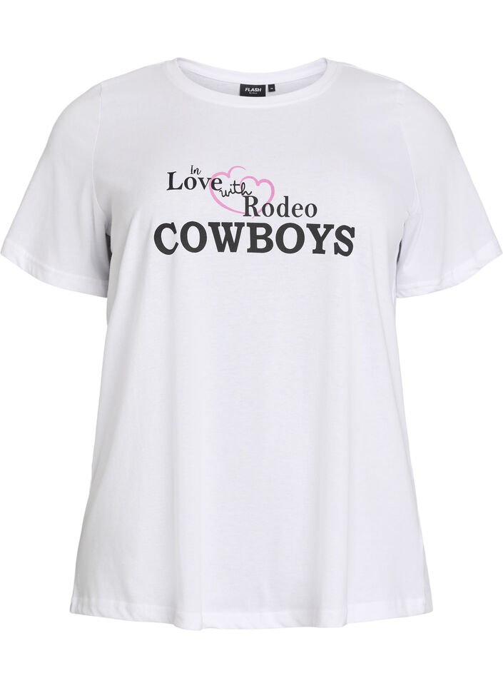 FLASH - T-shirt imprim&eacute;, Blanc, Packshot