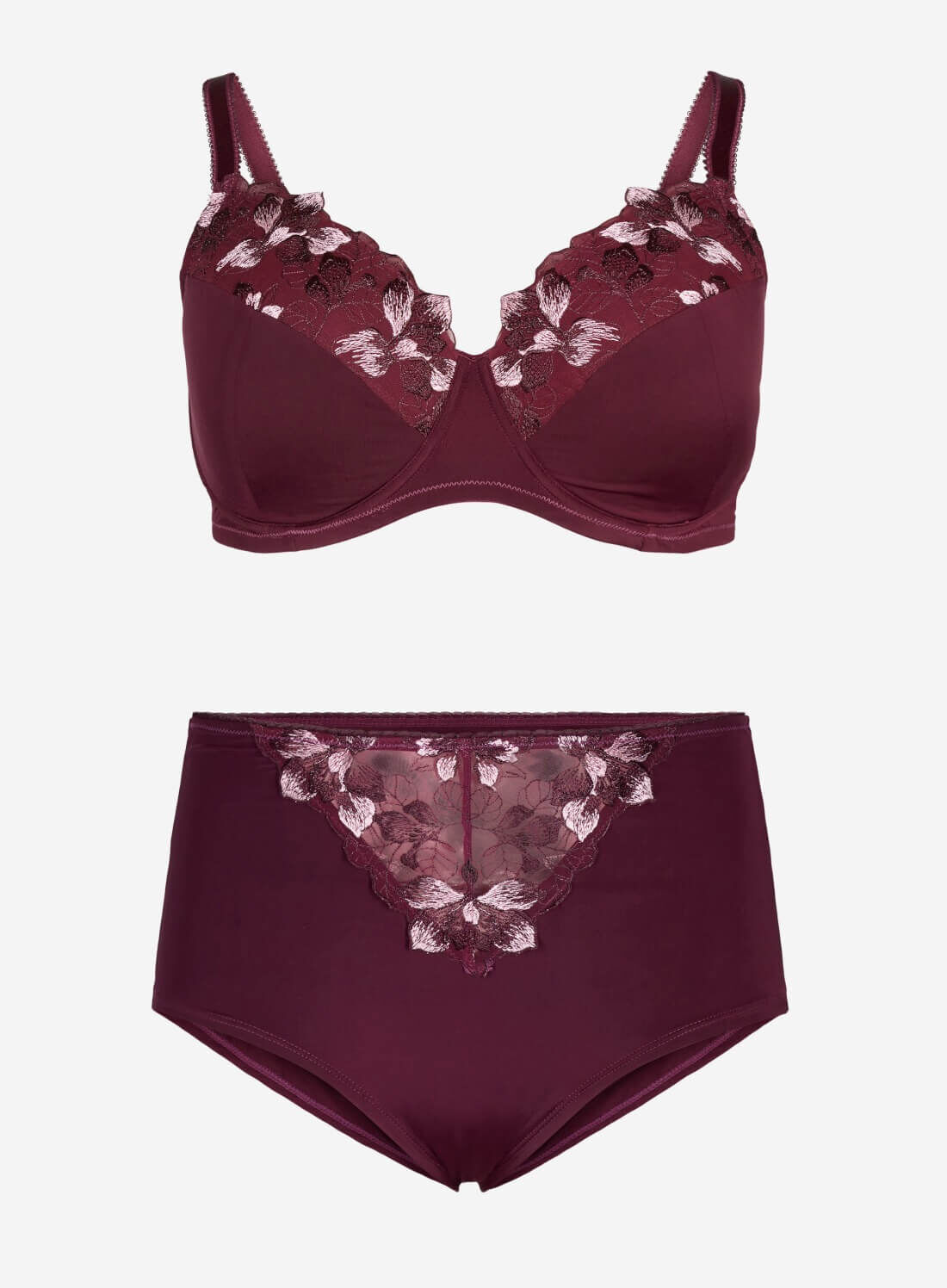 Zizzi Soutien-gorge rembourr&eacute; avec broderie florale, , Model