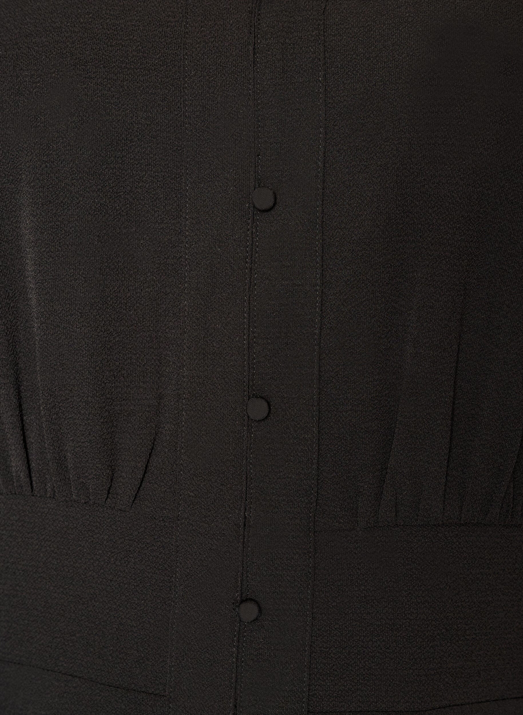 ZizziRobe midi avec smocks et boutons d&eacute;coratifs, Noir, Packshot image number 2