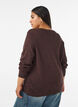 Cardigan en maille avec broderie ajour&eacute;e en forme de c&oelig;ur, Marron, Model image number 2