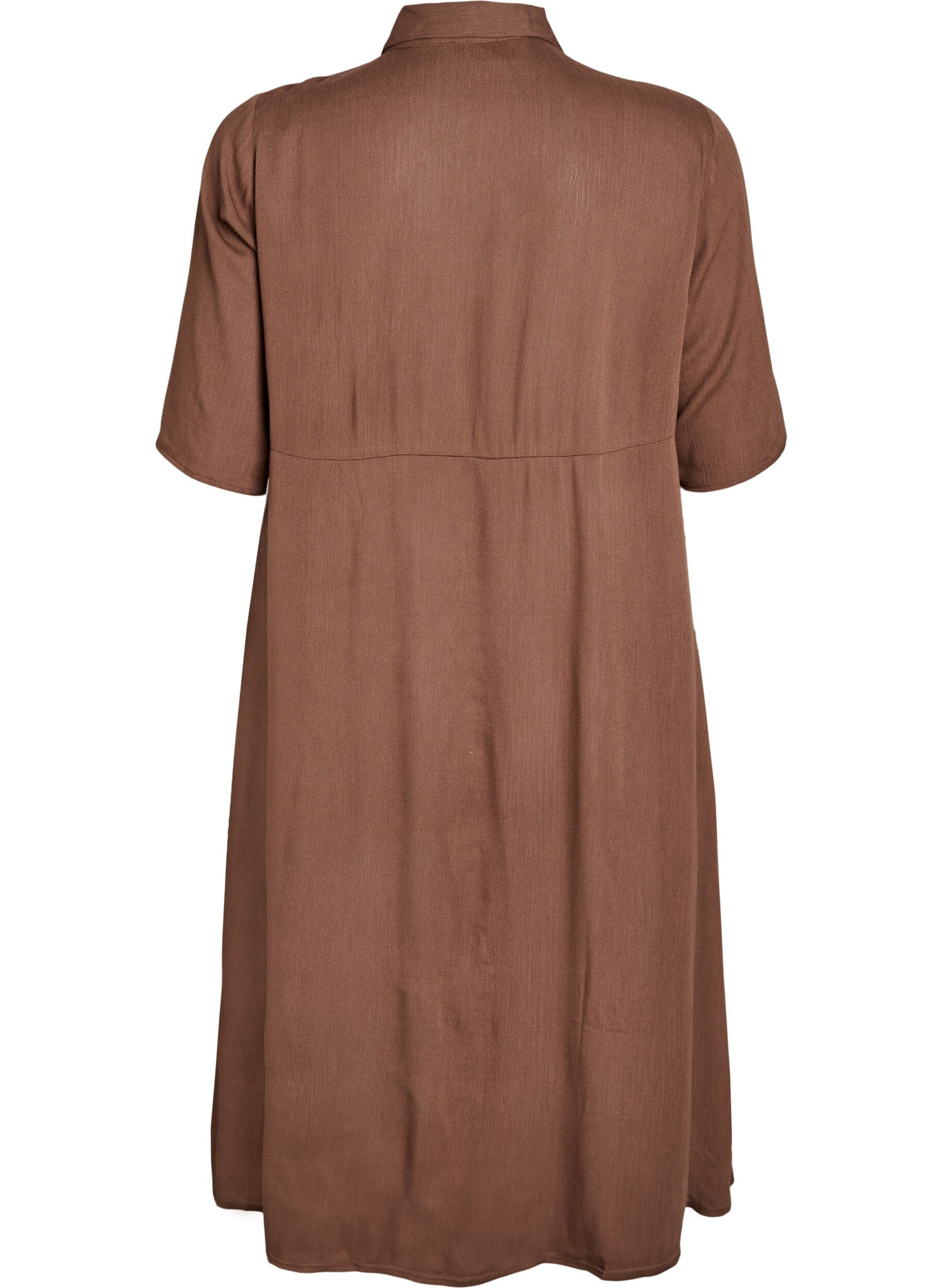 Zizzi Robe chemise mi-longue &agrave; manches courtes, Rain Drum, Packshot image number 1