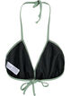 Soutien-gorge de bikini triangulaire avec structure en crêpe, Vert clair, Packshot image number 1