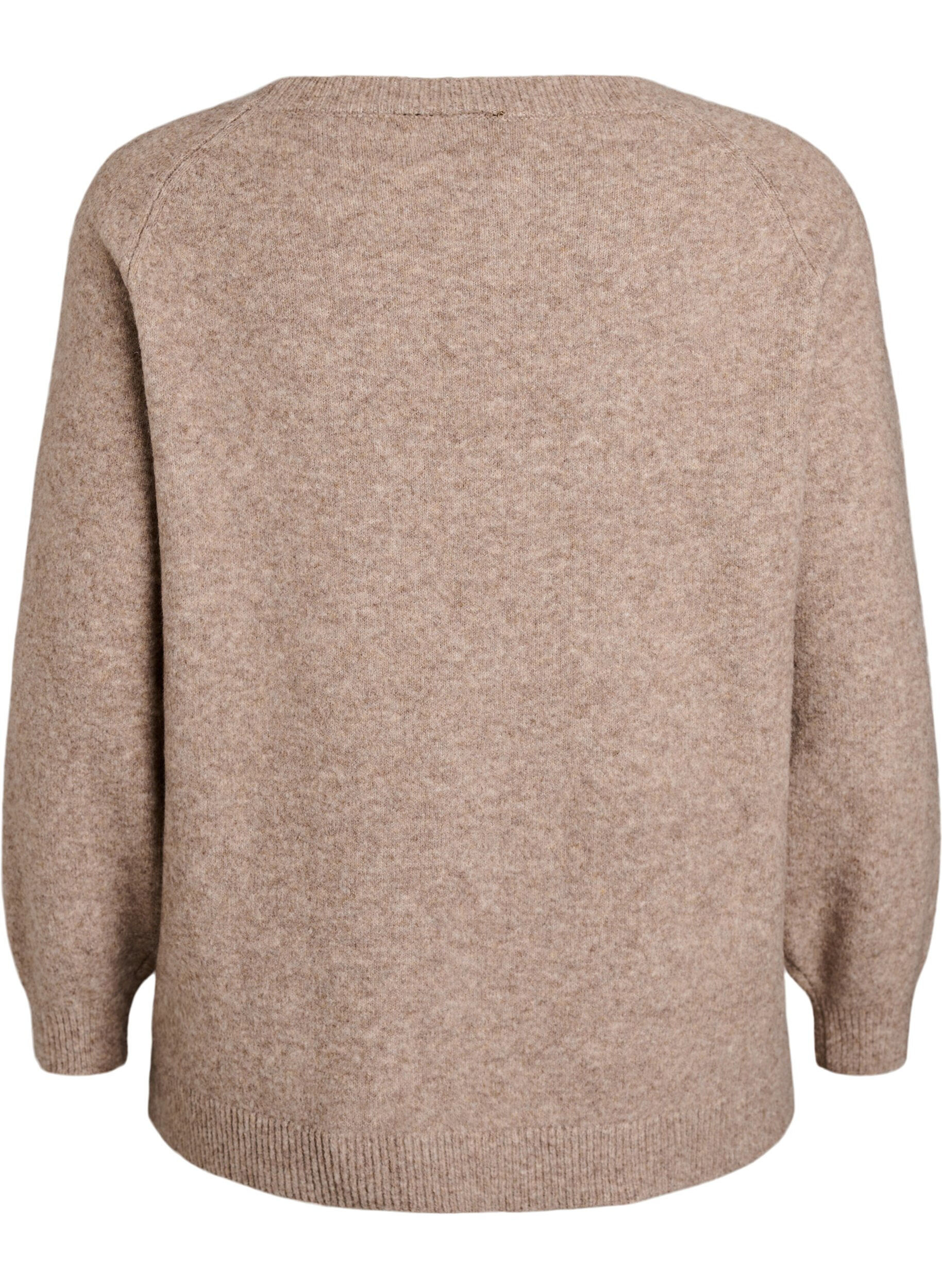 ZizziBlouse en maille avec strass et clous, Beige, Packshot image number 1