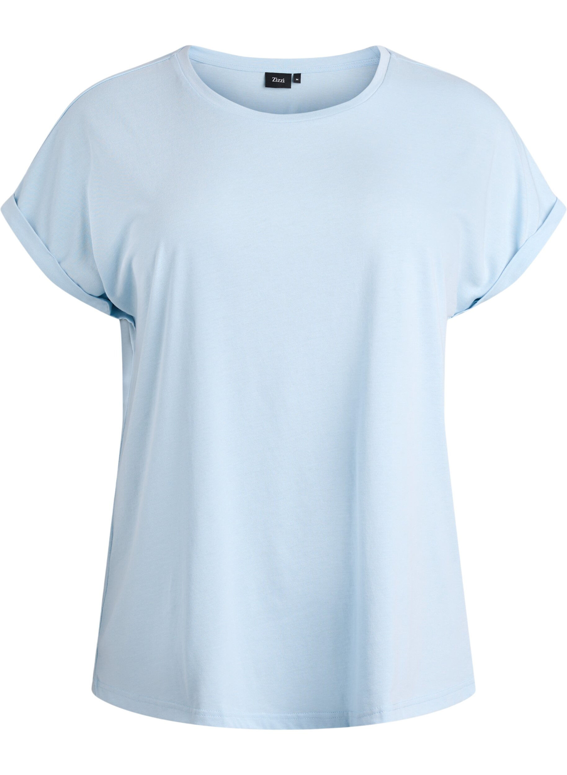 T-shirt &agrave; manches courtes en coton m&eacute;lang&eacute;