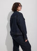 Veste en jean classique avec surpiq&ucirc;res contrastantes, Bleu, Model image number 2