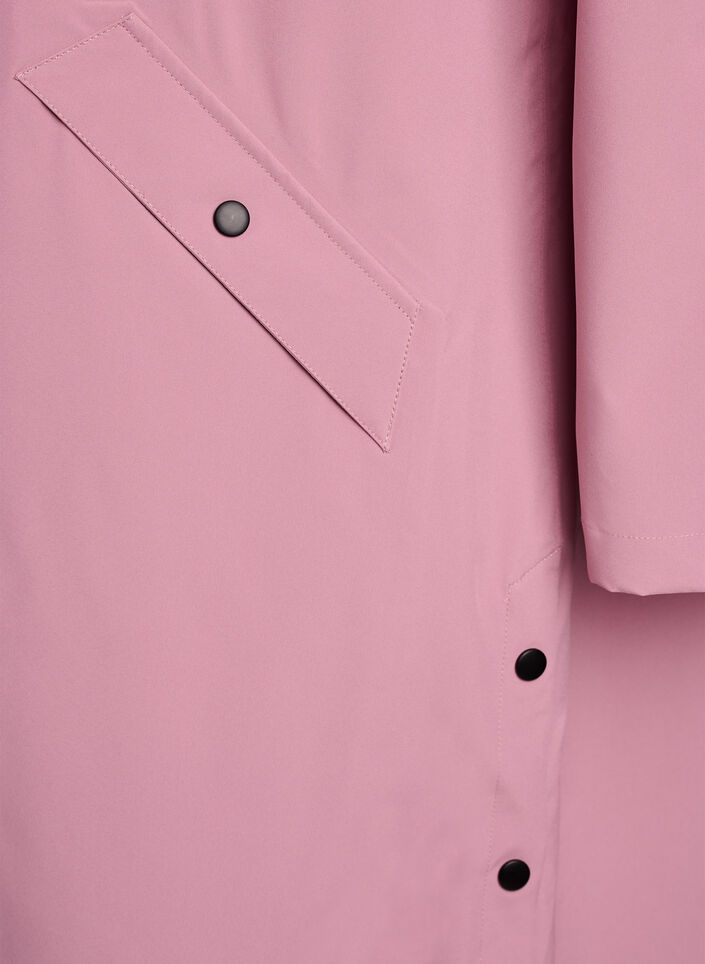Veste de pluie avec poches et capuche, Rose, Packshot
