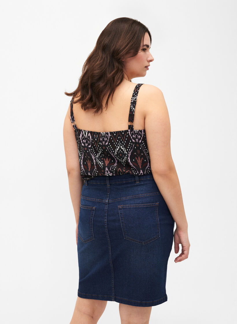 FLASH - Jupe en jean moulante, Bleu, Model image number 1