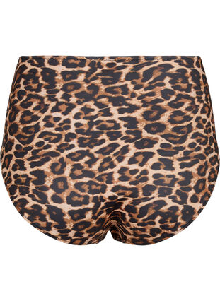 Bas de bikini taille haute imprimé léopard, Leopard Print, Packshot image number 1