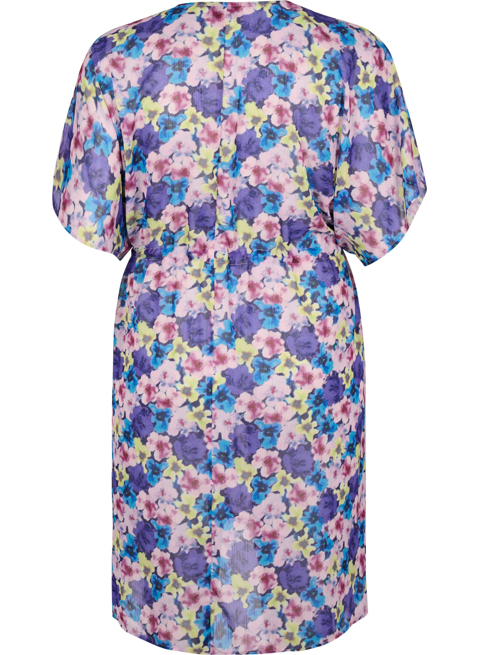 Zizzi Kimono de plage avec imprim&eacute;, Bleu, Packshot image number 1