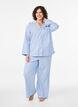 Chemise de pyjama en seersucker à manches longues, Bleu Clair, Model image number 1