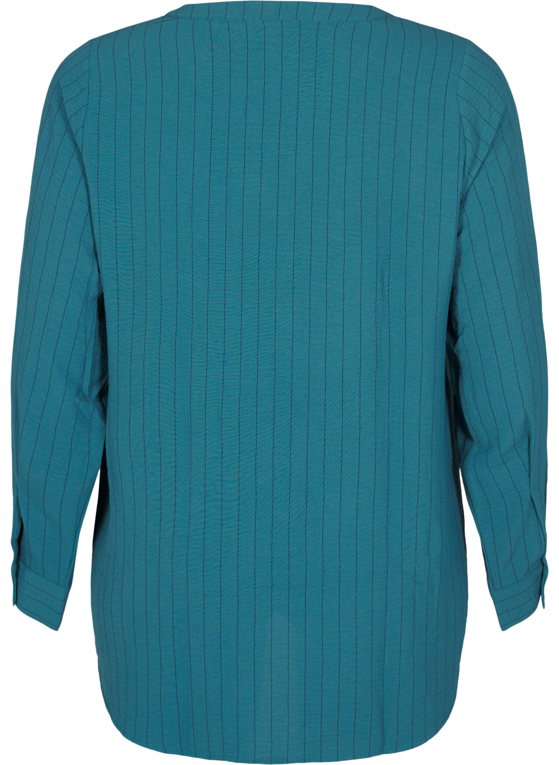 Zizzi FLASH - Chemisier &agrave; fines rayures, Vert fonc&eacute;, Packshot image number 1