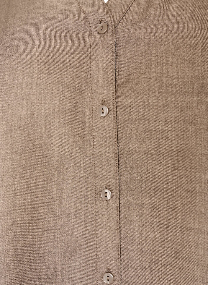 Chemise ample avec col en V, Marron, Packshot image number 2