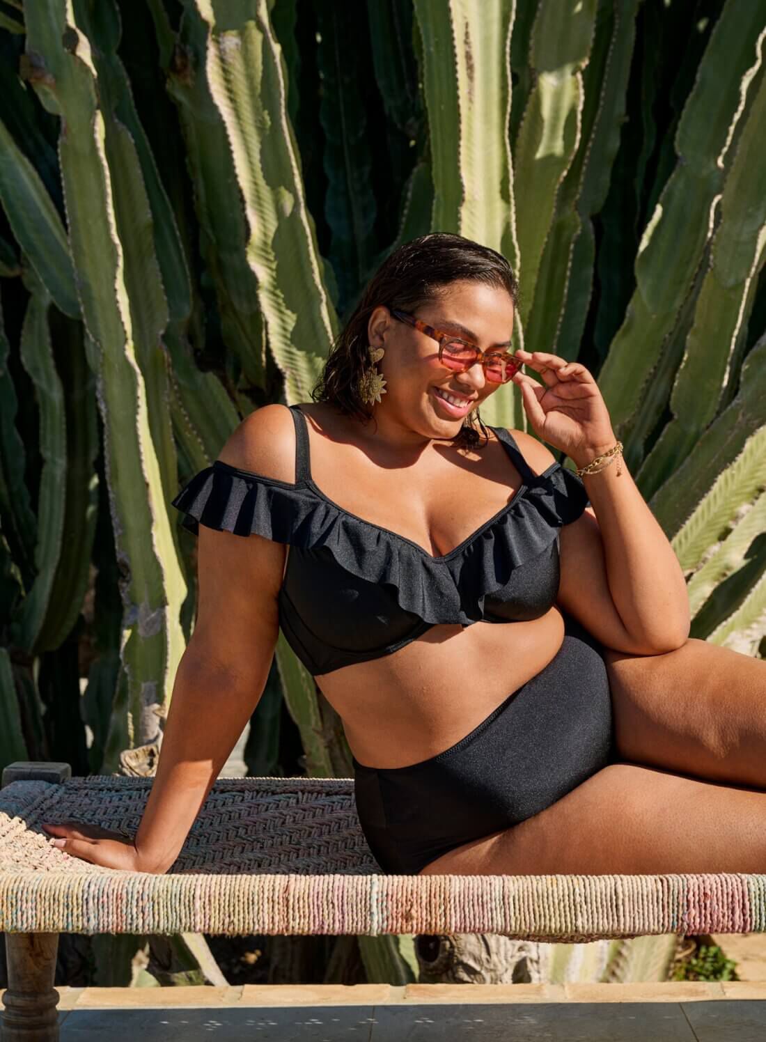 Zizzi Haut de bikini &agrave; volants, , Model