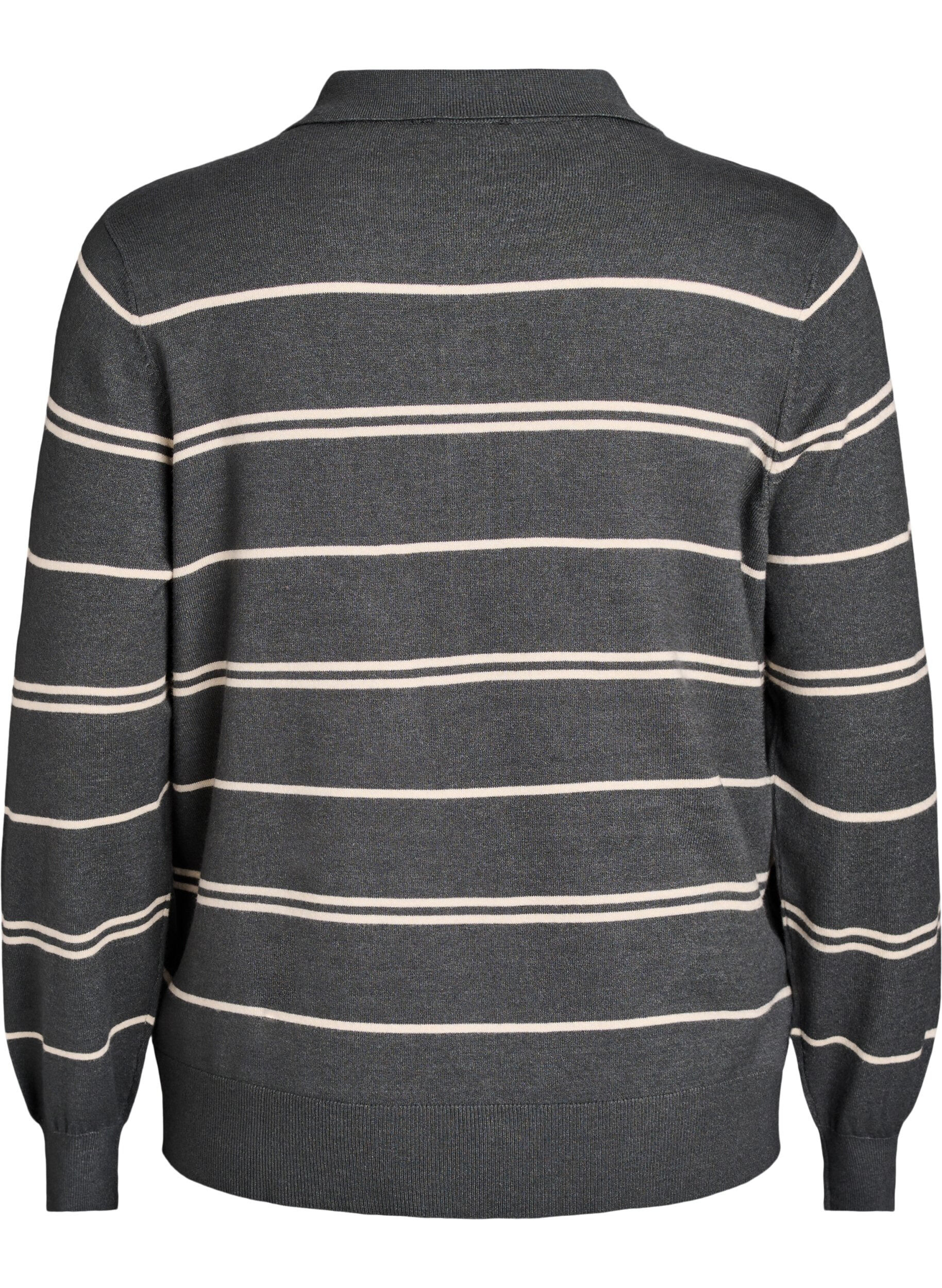 Zizzi Chemisier en maille avec col, Vert fonc&eacute;, Packshot image number 1