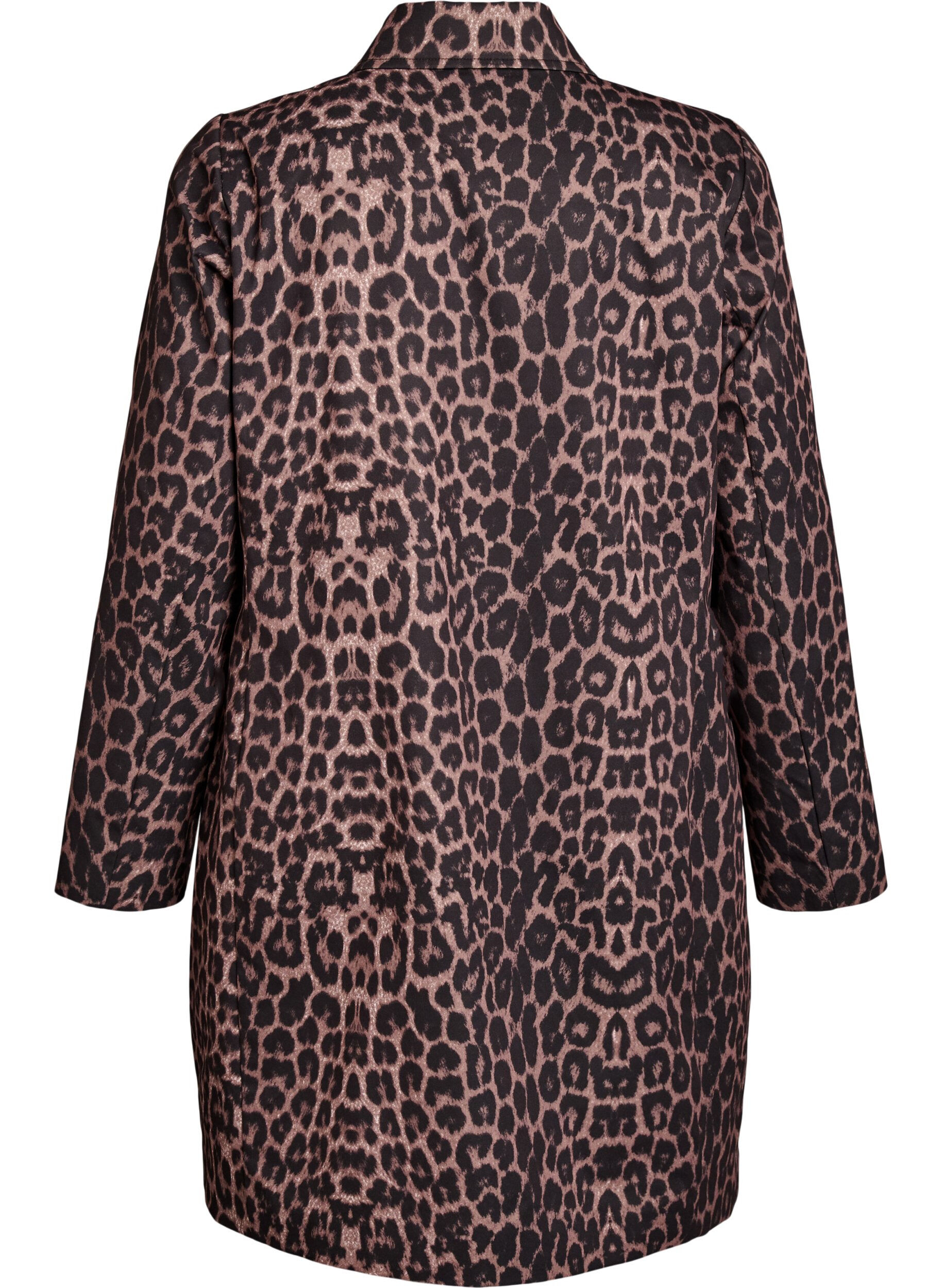 Zizzi Manteau imprim&eacute; l&eacute;opard, Marron, Packshot image number 1