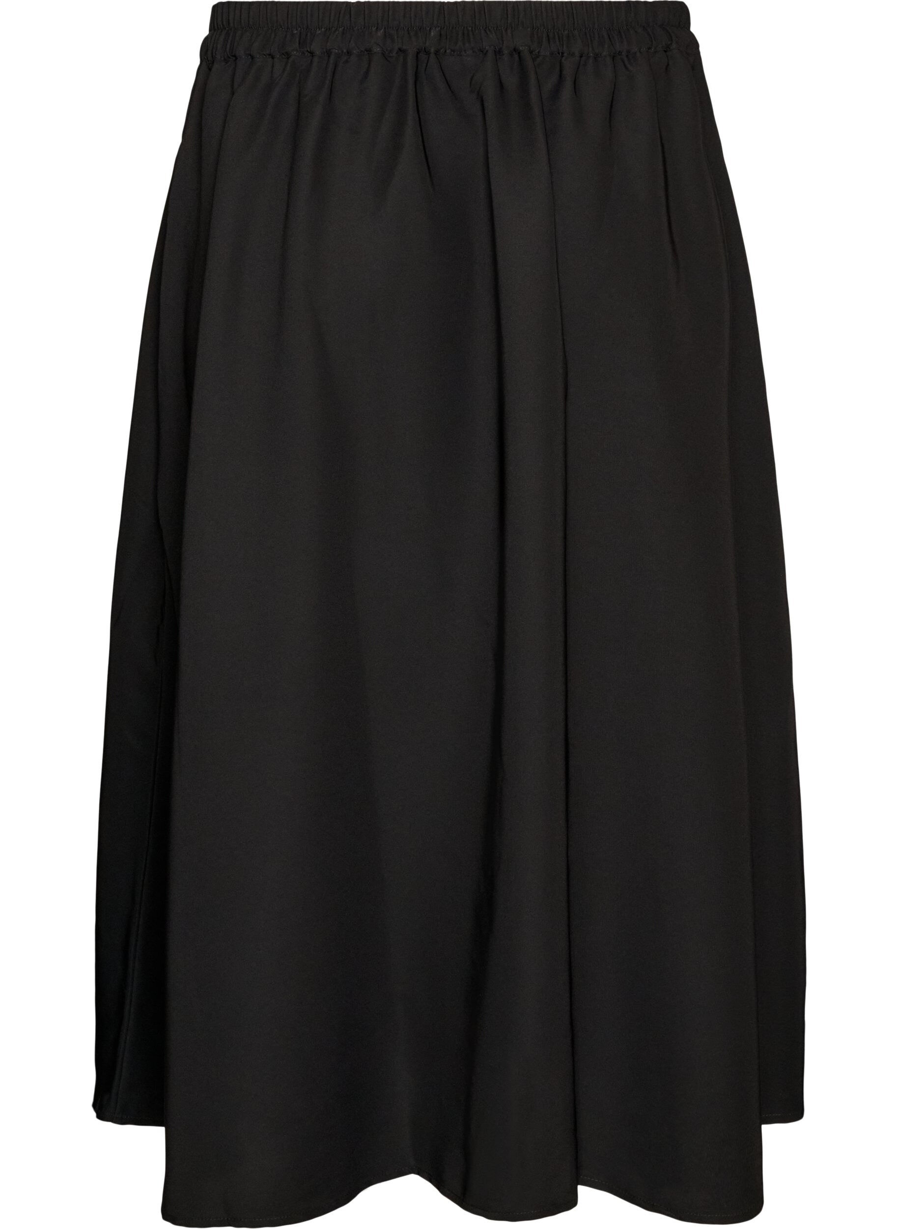 ZizziJupe maxi &eacute;vas&eacute;e avec poches, Noir, Packshot image number 1