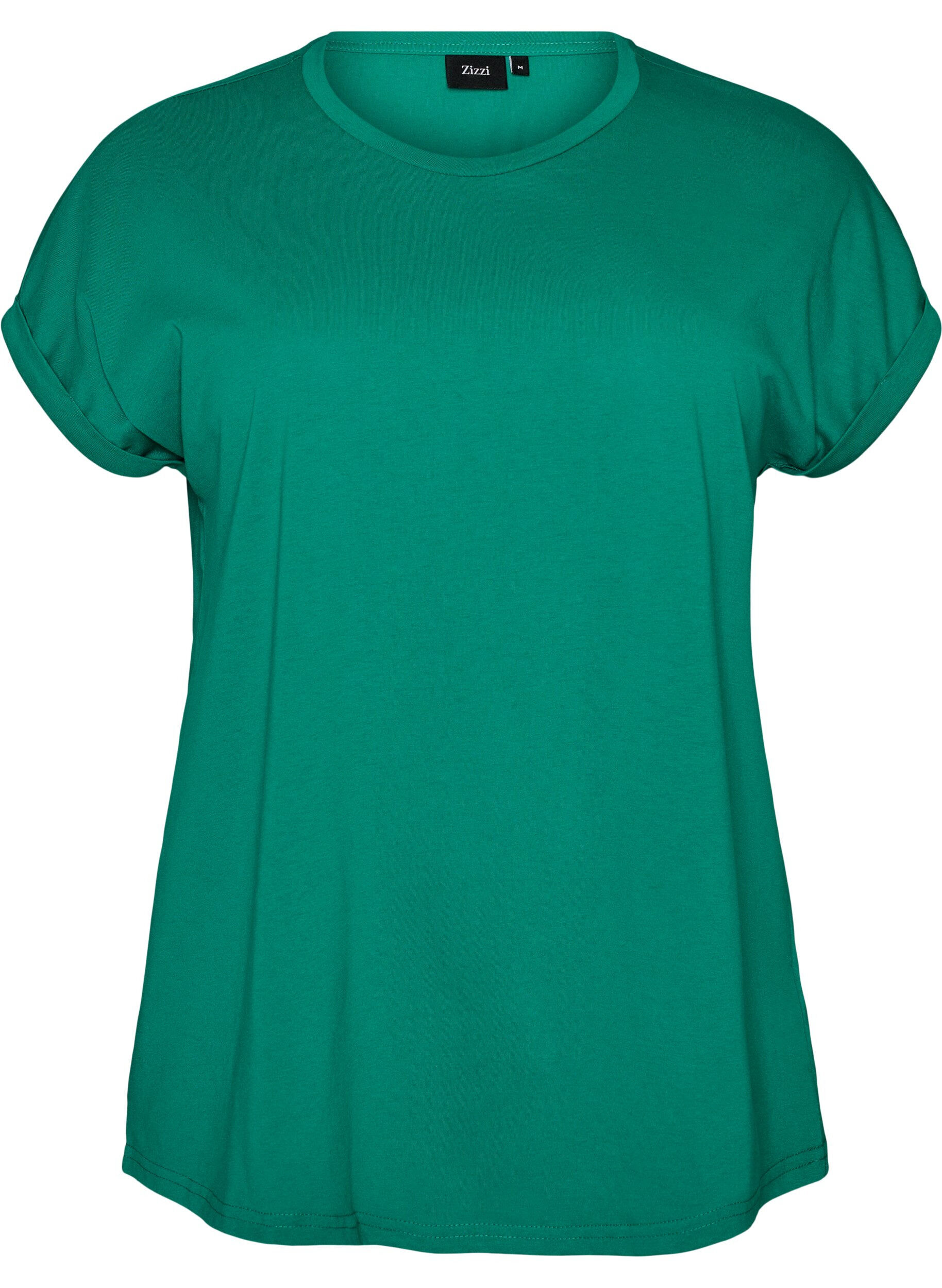 T-shirt &agrave; manches courtes en coton m&eacute;lang&eacute;