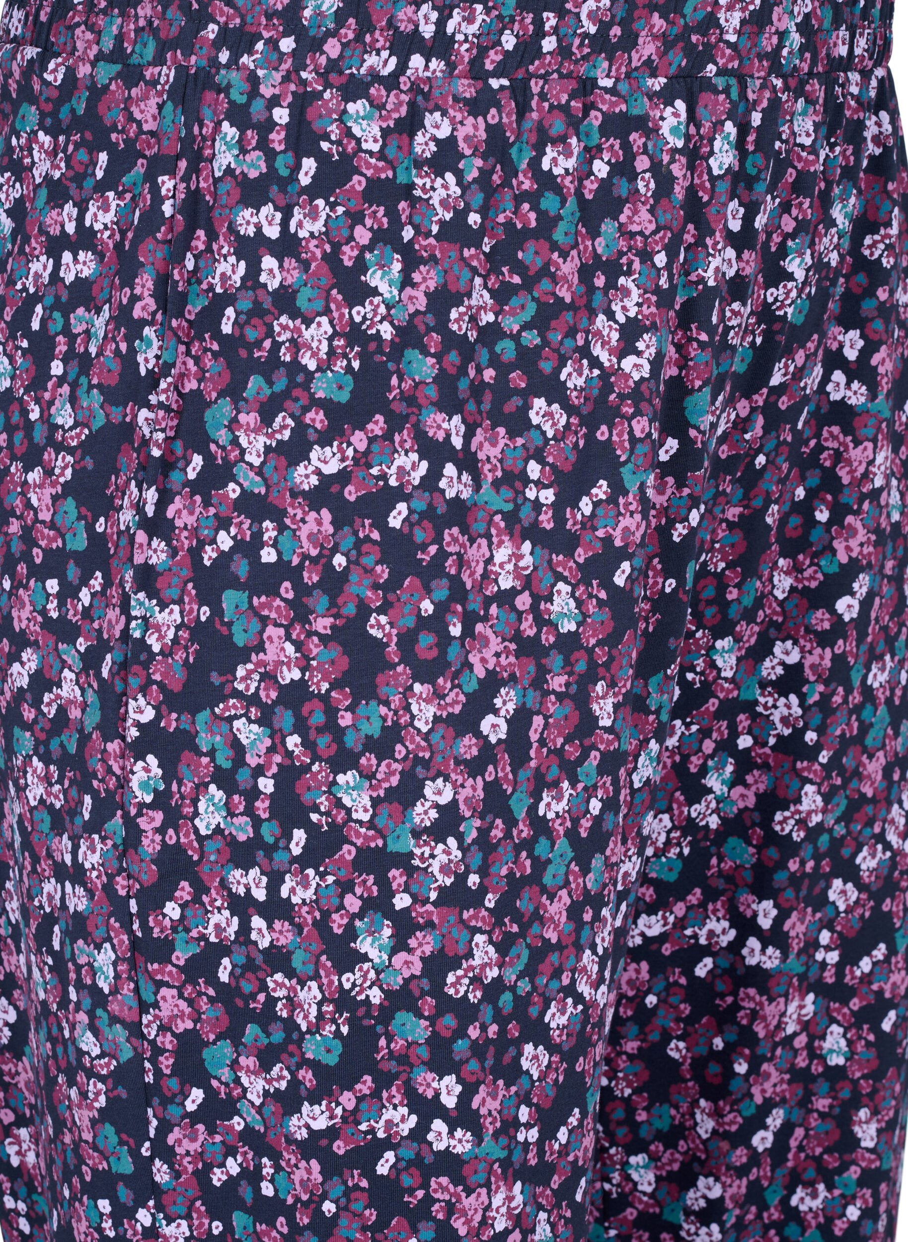 ZizziPantalon de pyjama en coton avec imprim&eacute;, Bleu, Packshot image number 2