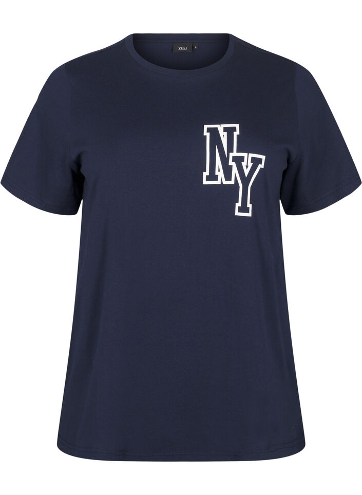 T-shirt en coton biologique avec impression, Night Sky Printet, Packshot image number 0