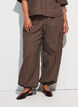 Pantalon cargo en coton &agrave; carreaux, Marron, Model image number 3