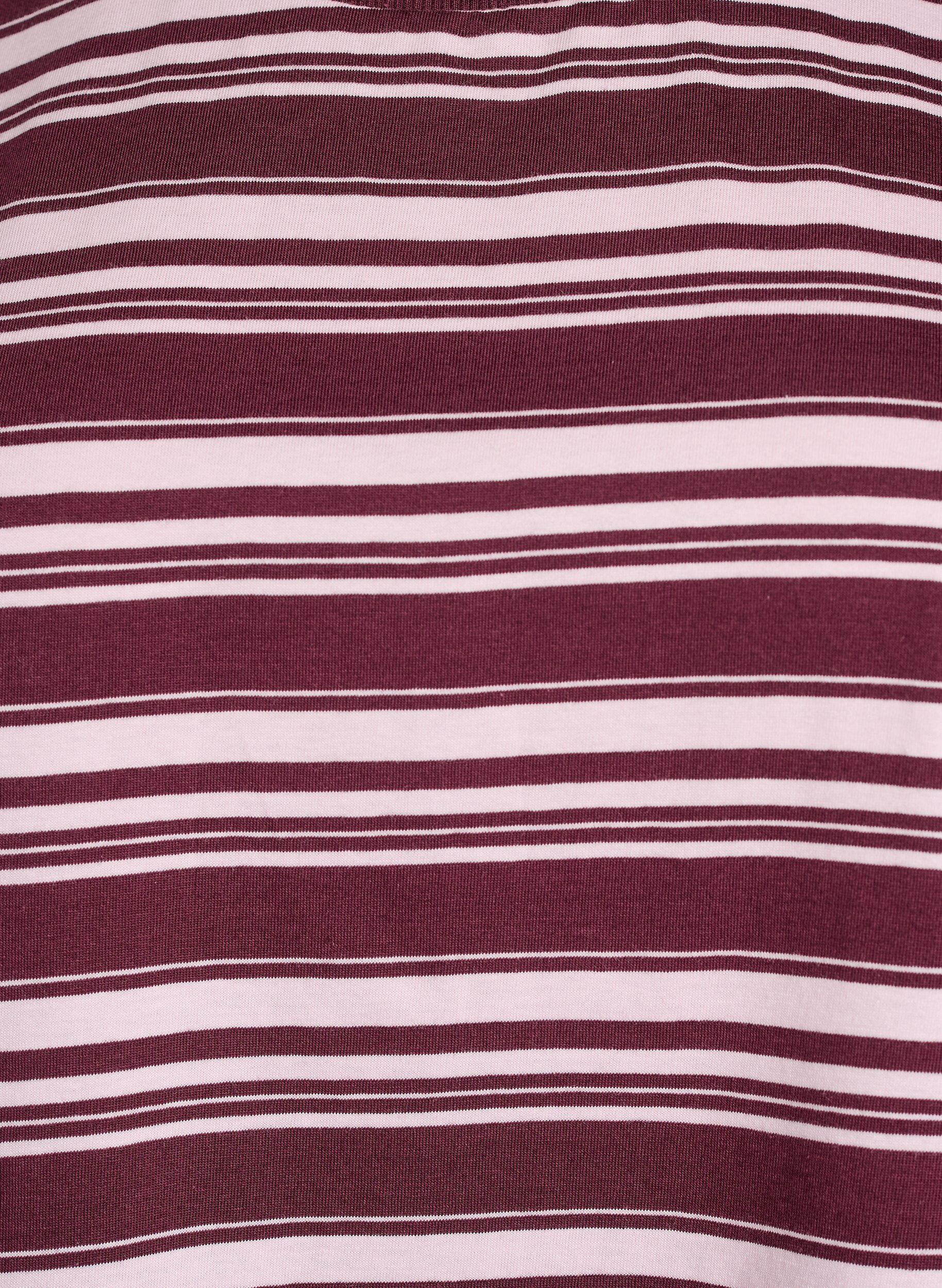 ZizziT-shirt boxy &agrave; rayures, Bordeaux, Packshot image number 2