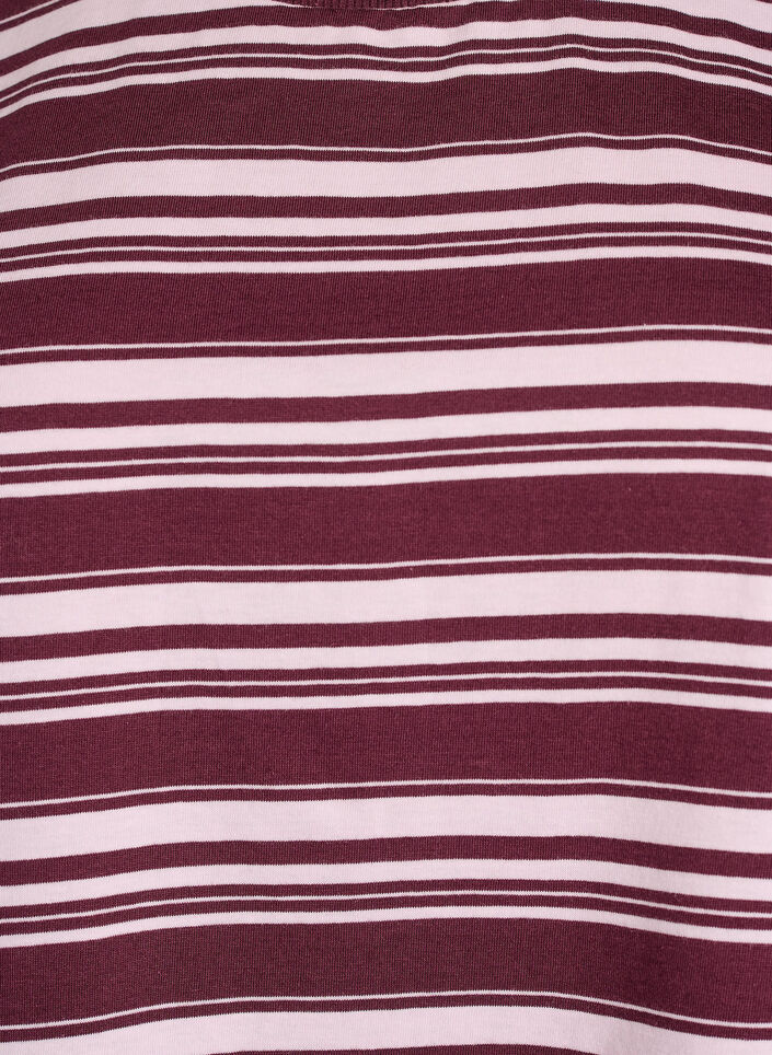 T-shirt boxy &agrave; rayures, Bordeaux, Packshot image number 2