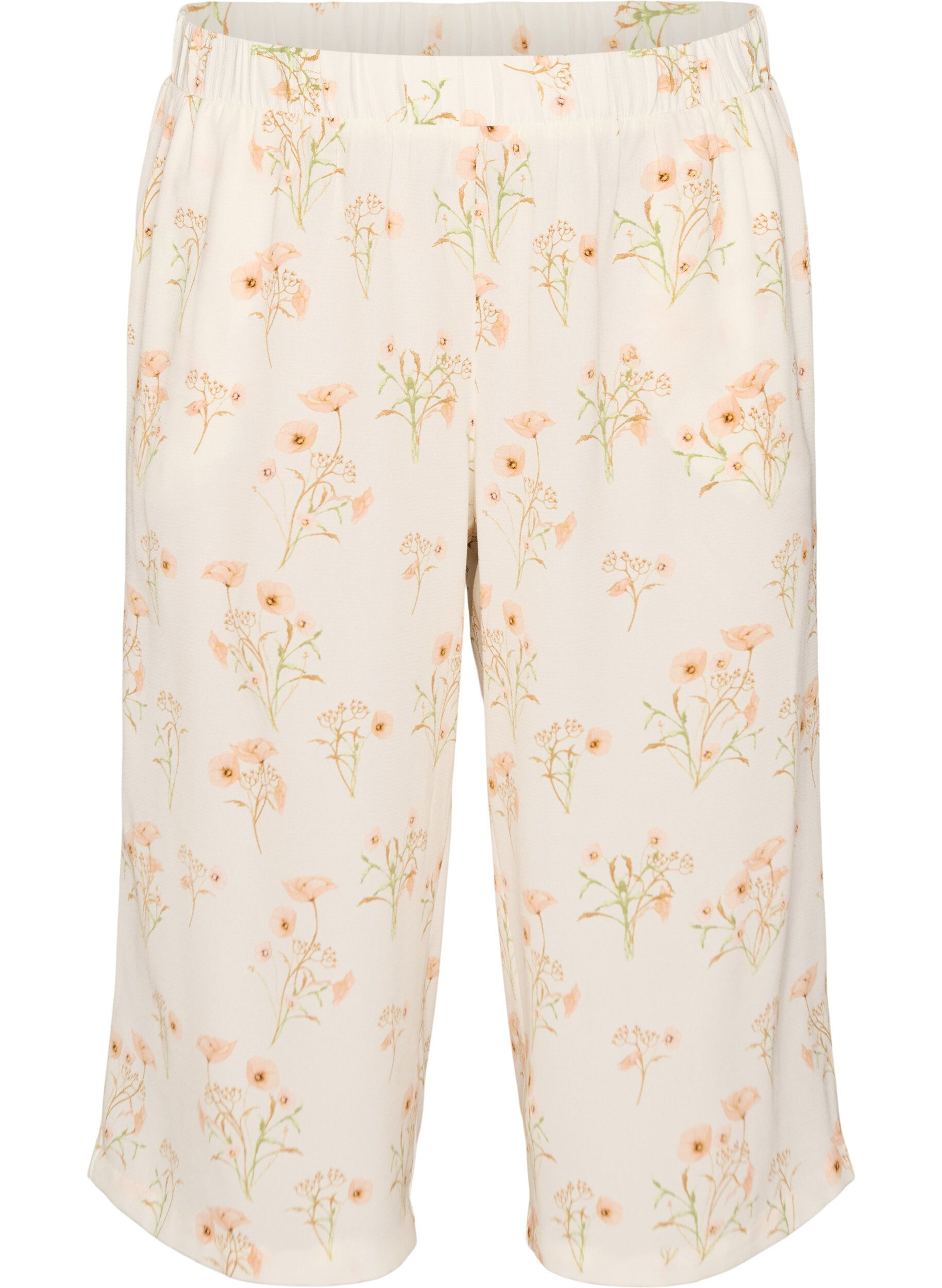 ZizziPantalon ample avec imprim&eacute;, Vanille, Packshot image number 0