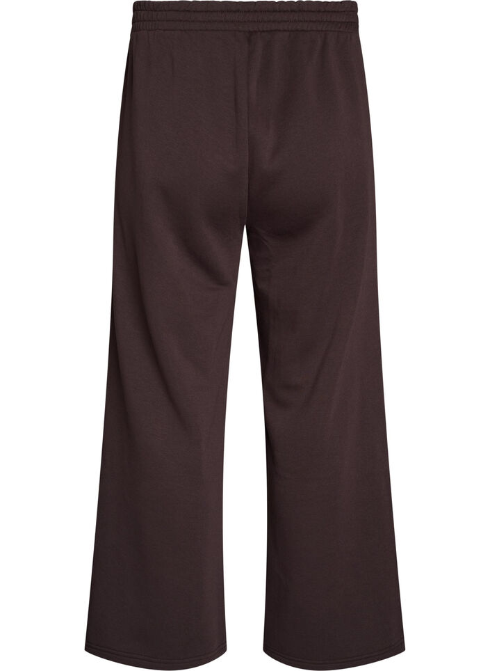 Pantalon de jogging taille haute avec coupe ample, Marron, Packshot image number 1