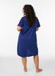 Chemise de nuit en coton biologique et &agrave; col en V, Bleu, Model image number 2