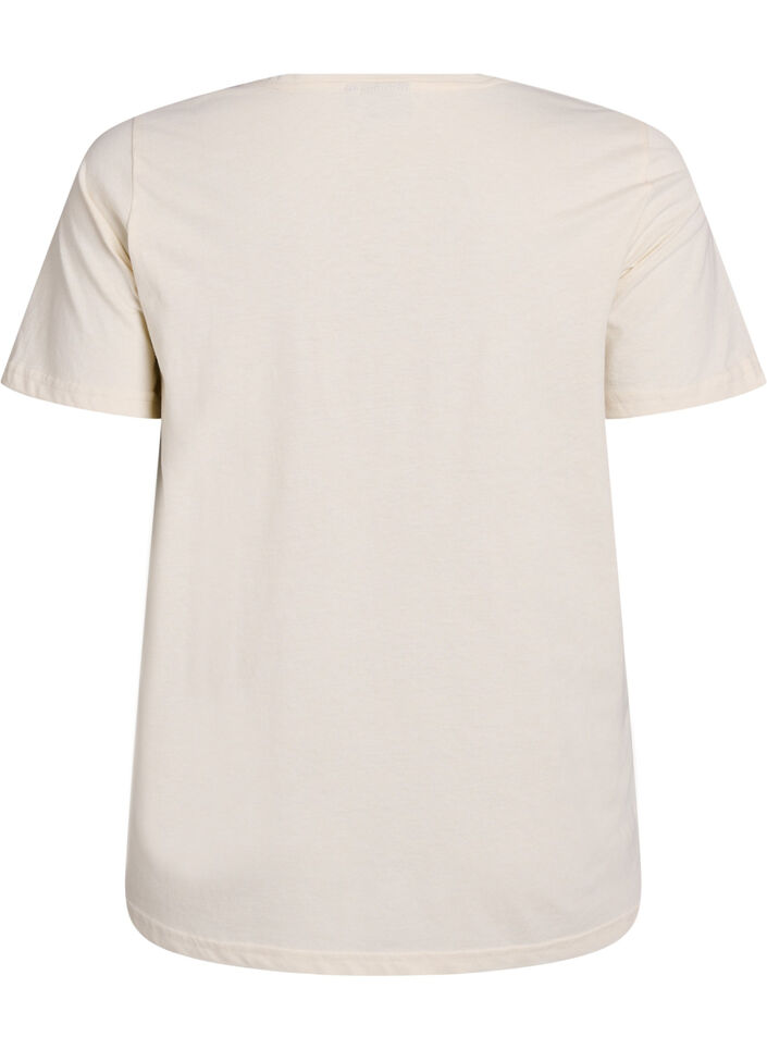 T-shirt imprim&eacute;, Vanille, Packshot image number 1