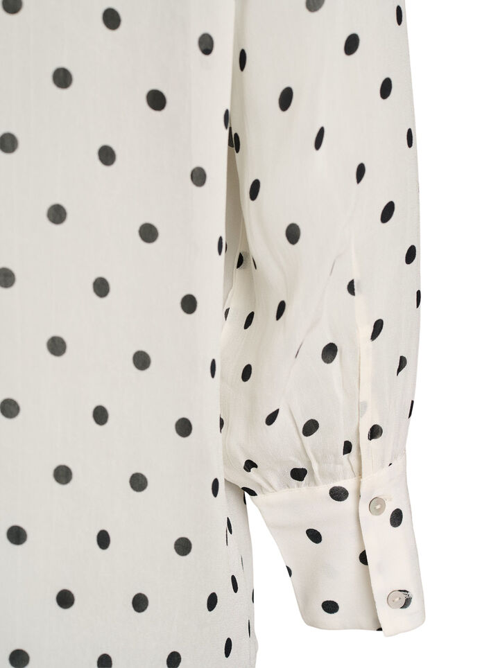Blouse en viscose &agrave; col &agrave; volants, Blanc, Packshot image number 3