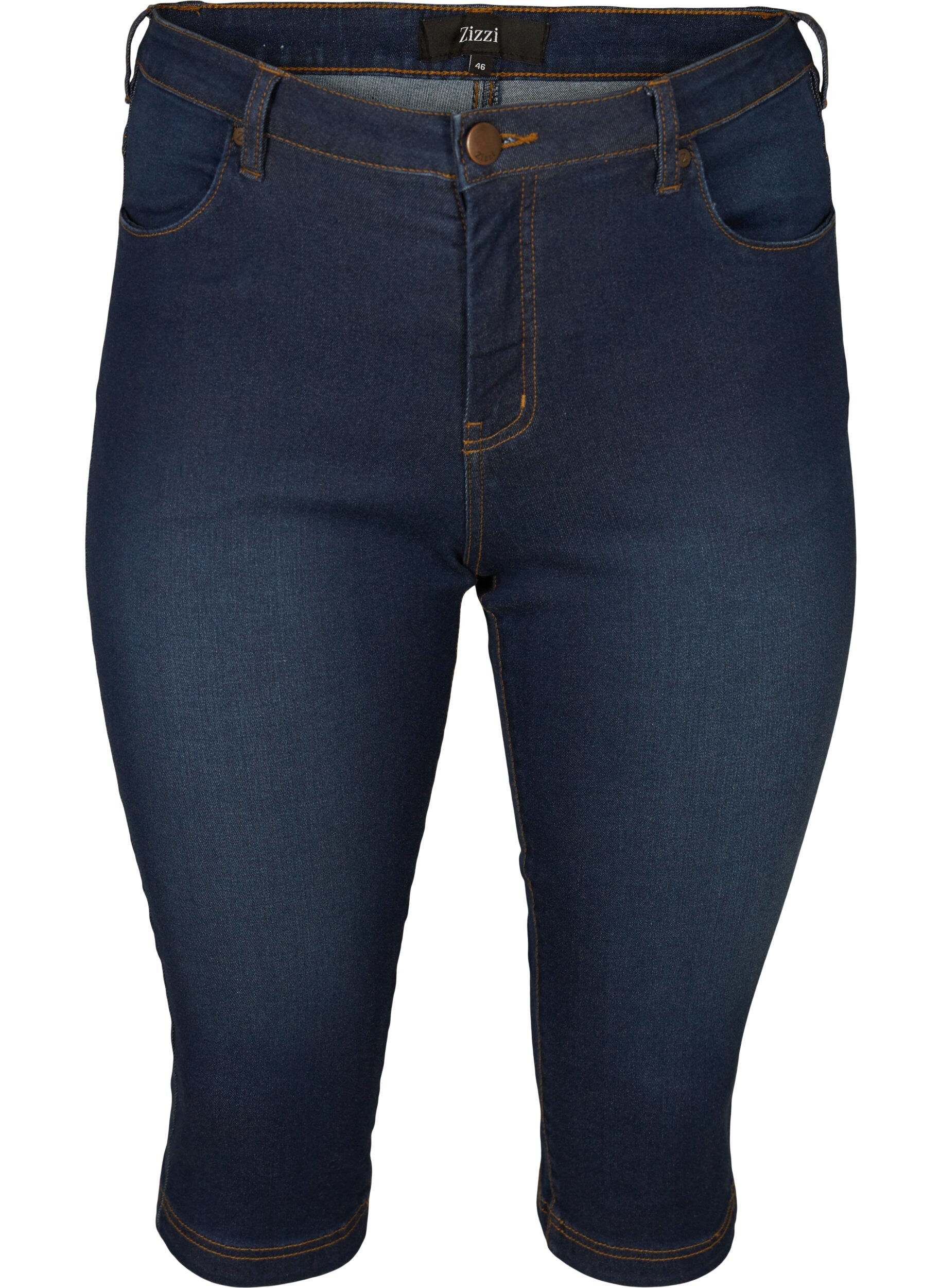 Zizzi Jean coupe slim Emily capri, Bleu, Packshot image number 0