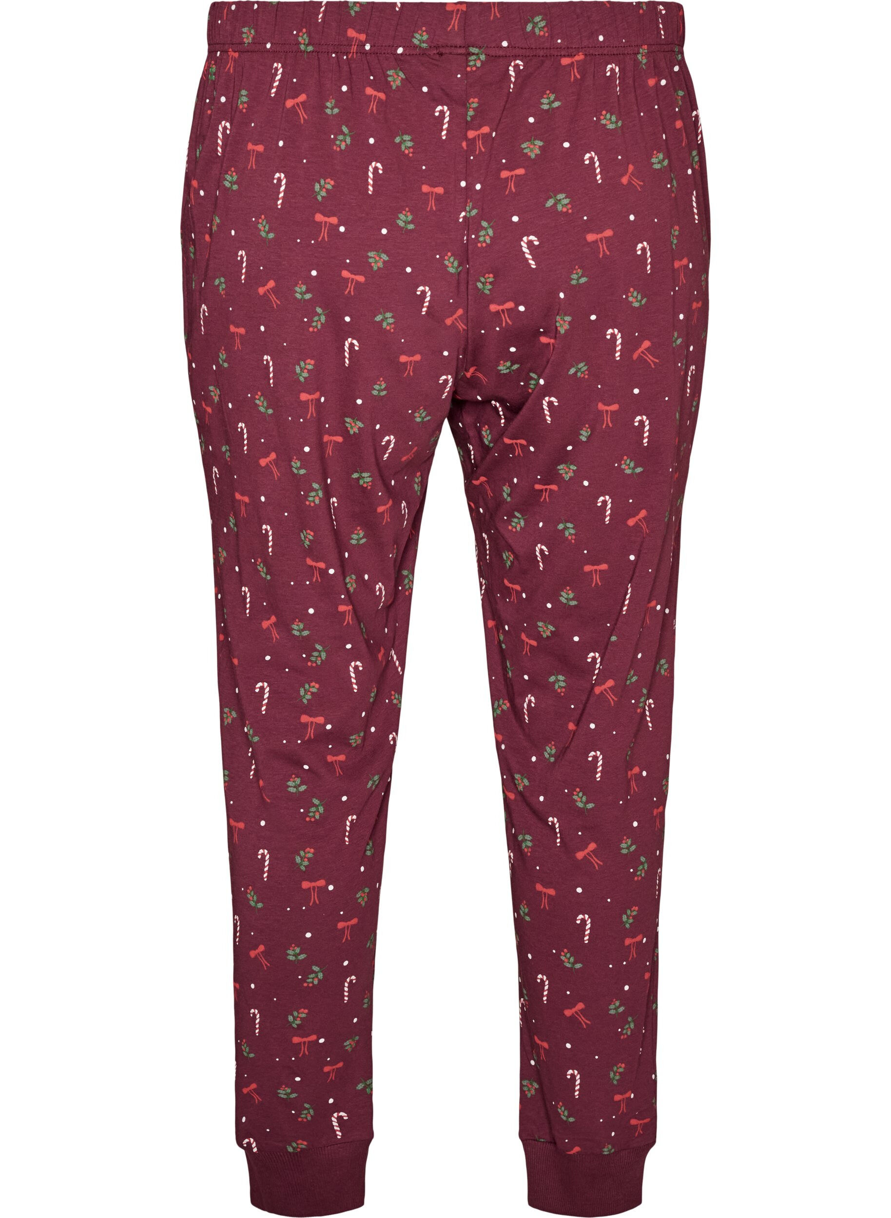 ZizziBas de pyjama imprim&eacute;, Bordeaux fonc&eacute;, Packshot image number 1