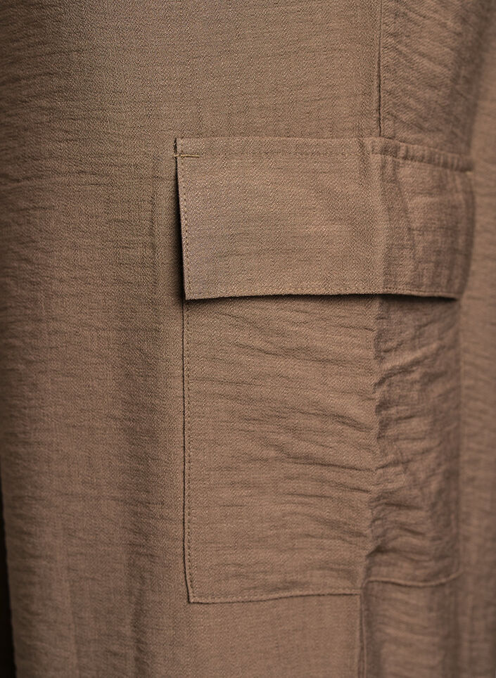 Pantalon cargo taille haute, Beige, Packshot image number 3