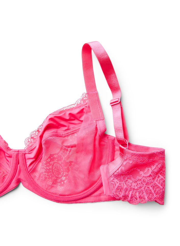 Soutien-gorge emboîtant avec armatures en dentelle, Rose, Packshot