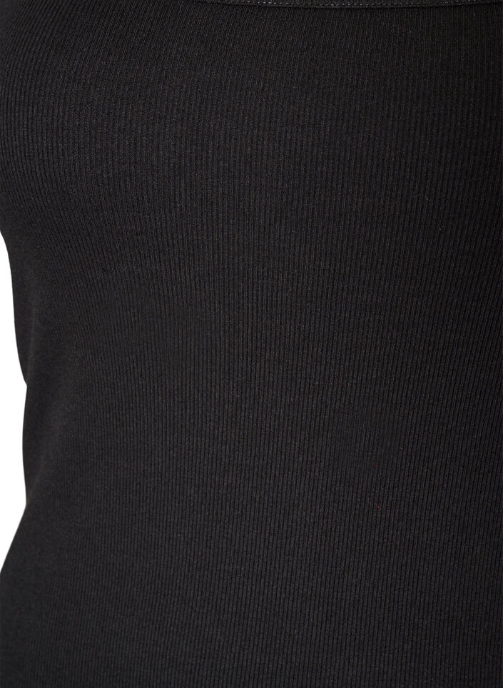 Rib top with square neckline, Black, Packshot image number 2